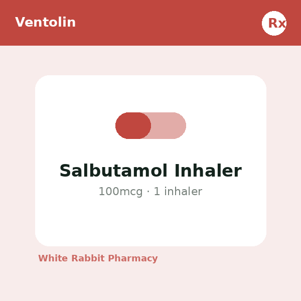 Salbutamol Inhaler 100mcg (Ventolin)