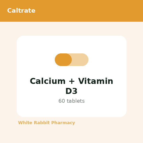 Calcium + Vitamin D3 (Caltrate)