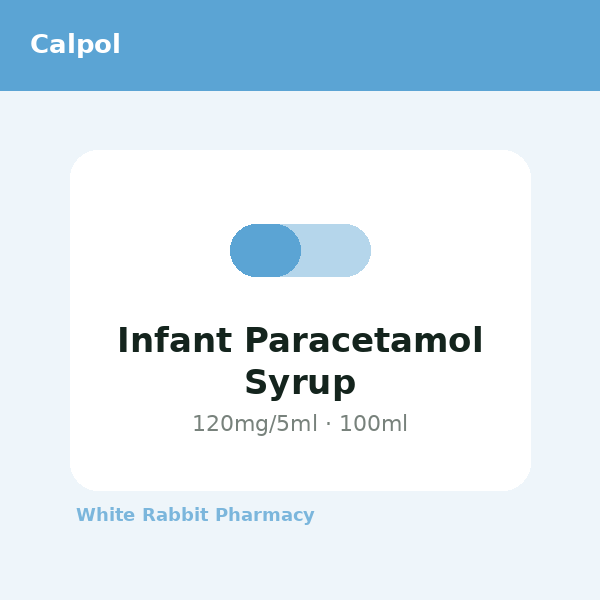 Infant Paracetamol Syrup 120mg/5ml (Calpol)
